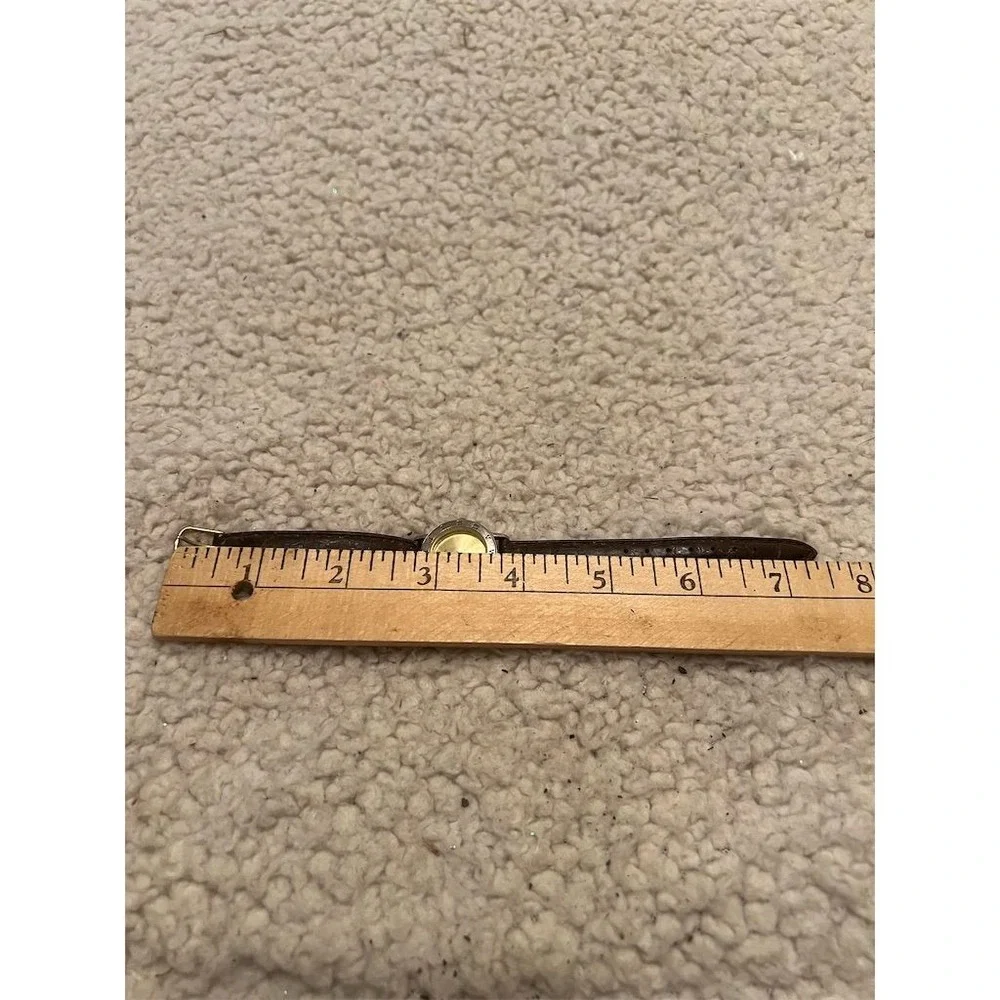 Eternity Women's WATCH Quartz Wristwatch Gold Dial Brown Leather Band tested‎